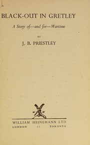 Front cover of Blackout in Gretley by J. B. Priestley