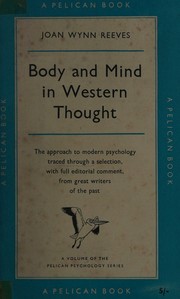 Front cover of Body and mind in Western thought by Joan Wynn Reeves