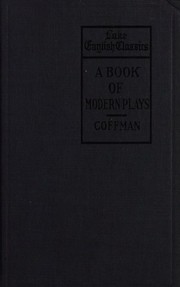 Front cover of A book of modern plays by George Raleigh Coffman