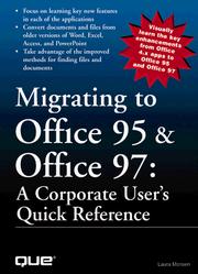 Front cover of Migrating to Office 95 & Office 97 by Laura Monsen