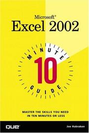 Cover of 10 Minute Guide to Microsoft(R) Excel 2002 by Joe Habraken