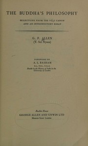 Cover of The Buddha's philosophy by George Francis Allen