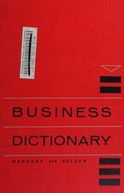 Cover of Business dictionary by Louis C. Nanassy