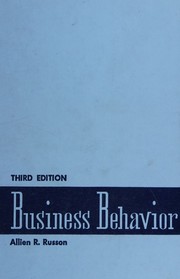 Front cover of Business behavior by Allien R. Russon
