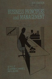 Front cover of Business principles and management by Bernard Abdil Shilt