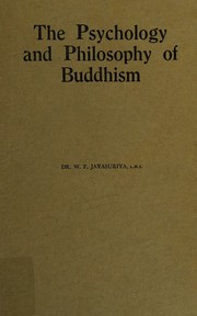 Front cover of The psychology and philosophy of Buddhism by W. F. Jayasuriya