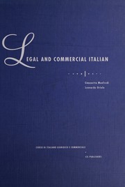 Front cover of Legal and commercial Italian by Simonetta Manfredi