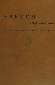 Cover of Speech, a high school course by Lew Sarett