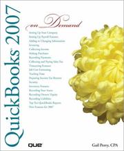 Cover of QuickBooks 2007 On Demand by Gail Perry