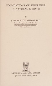 Front cover of Foundations of inference in natural science by J. O. Wisdom