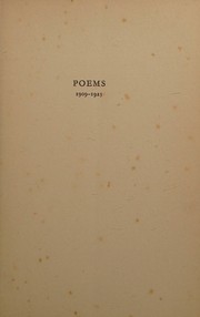 Front cover of Poems, 1909-1925 by T. S. Eliot