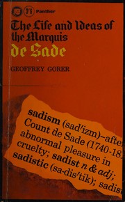 Cover of The life and ideas of the Marquis de Sade by Geoffrey Gorer