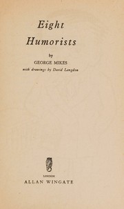 Cover of Eight humorists by George Mikes