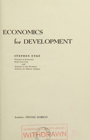 Cover of Economics for development by Stephen Enke