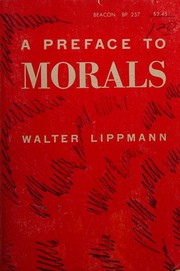 Front cover of A preface to morals by Walter Lippmann