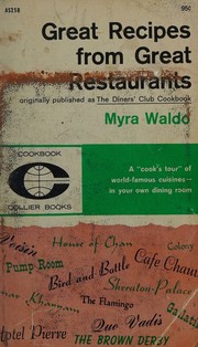 Front cover of Great recipes from great restaurants by Myra Waldo