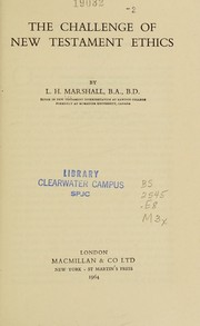 Front cover of The challenge of New Testament ethics by Laurence Henry Marshall