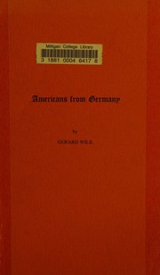 Cover of Americans from Germany by Gerard Wilk