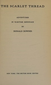 Cover of The Scarlet Thread by Donald Downes