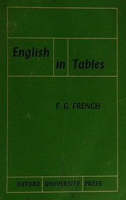 Front cover of English in tables by Frederick George French