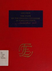 Front cover of The state of the English colledges in forraine parts by Lewis Owen