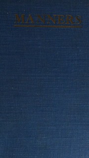 Front cover of Manners by François Vincent Toussaint