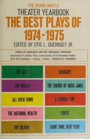 Cover of The Best plays of 1974-1975 by Burns Mantle