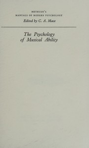 Front cover of The psychology of musical ability by Rosamund Shuter