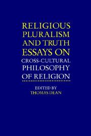Cover of Religious pluralism and truth by Thomas Dean