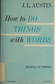 Front cover of How to Do Things with Words by J. L. Austin