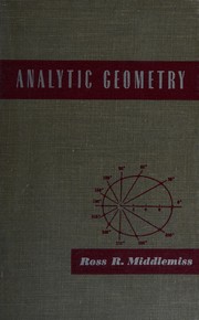 Cover of Analytic geometry by Ross R. Middlemiss