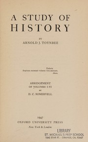 Front cover of A study of history by Arnold Toynbee