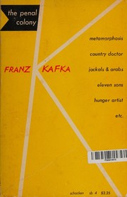 Cover of The penal colony by Franz Kafka