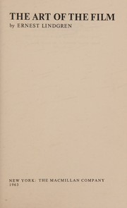 Front cover of The art of the film by Ernest Lindgren