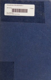 Cover of Groundwork of the philosophy of religion by Atkinson Lee