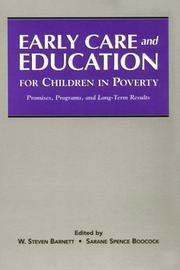 Front cover of Early care and education for children in poverty by W. Steven Barnett