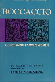 Front cover of Concerning famous women by Giovanni Boccaccio