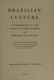 Front cover of A cultura brasileira by Fernando de Azevedo