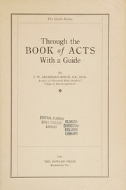 Front cover of Through the book of Acts with a guide by F. W. Archibald Bosch