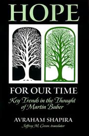 Cover of Hope for Our Time by Avraham Shapira