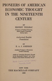 Cover of Histoire de la pensée économique aux États-Unis au dix-neuvième siècle by Ernest Teilhac