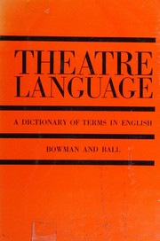 Cover of Theatre language by Walter Parker Bowman
