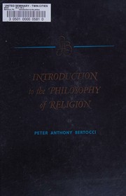 Front cover of Introduction to the philosophy of religion by Peter Anthony Bertocci