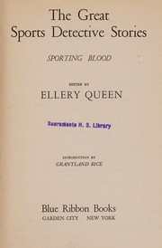 Front cover of The great sports detective stories by Ellery Queen