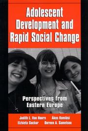 Front cover of Adolescent development and rapid social change by Judith Lieberman Van Hoorn