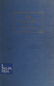 Front cover of The task of law by Roscoe Pound