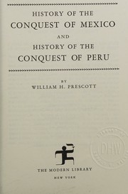 Cover of A history of the conquest of Mexico by William Hickling Prescott