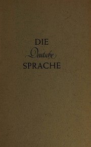 Cover of Die deutsche Sprache by Otto Behaghel