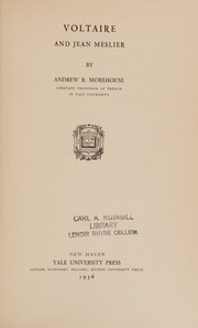 Front cover of Voltaire and Jean Meslier by Andrew Richmond Morehouse