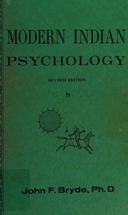 Front cover of Modern Indian psychology by John F. Bryde